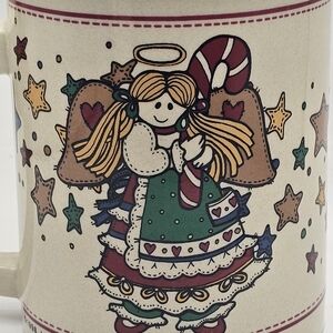 Festive Angel Mug with Candy Cane by [J.I.I]